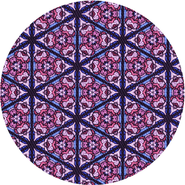 Square Patterned Dark Purple Rug, pat740pur