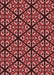 Machine Washable Transitional Maroon Red Rug, wshpat740rd