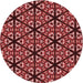 Square Machine Washable Transitional Maroon Red Rug in a Living Room, wshpat740rd