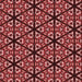 Round Patterned Maroon Red Rug, pat740rd