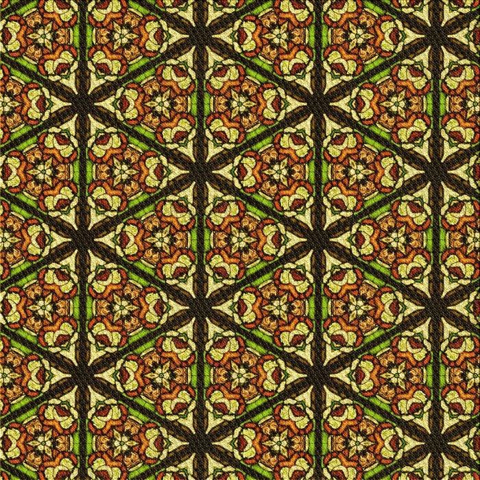 Round Patterned Red Rug, pat740yw