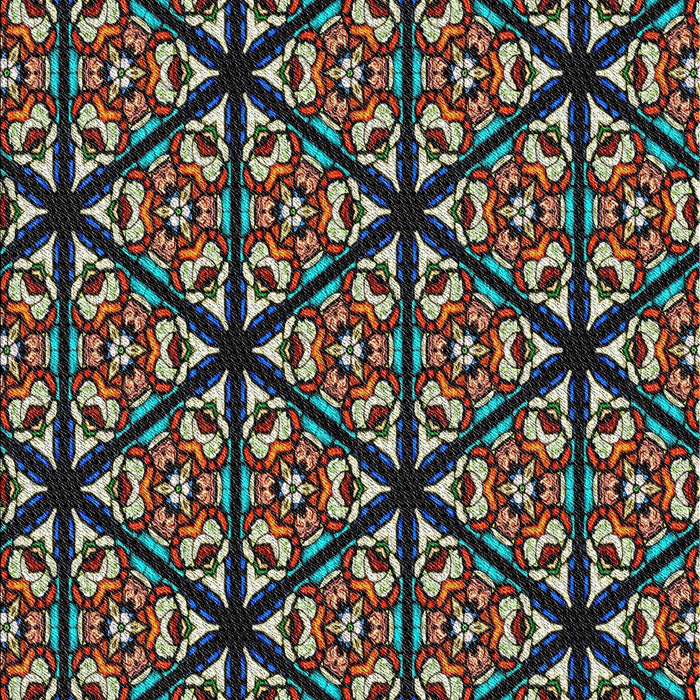 Patterned Chocolate Brown Novelty Rug, pat740