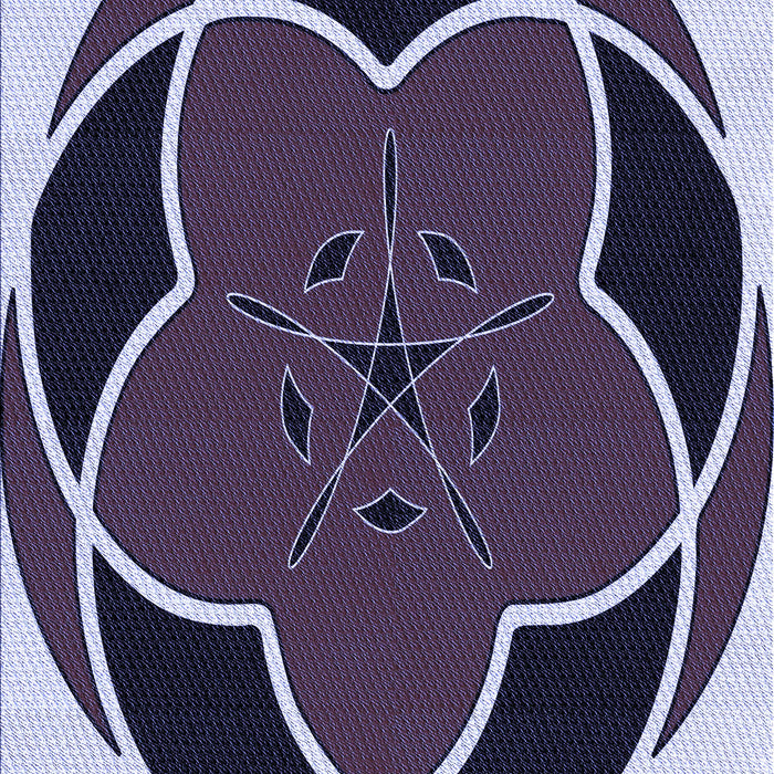 Patterned Deep Purple Rug, pat741blu