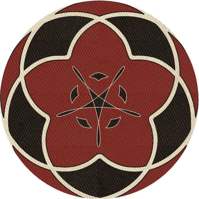 Square Patterned Camel Brown Rug, pat741brn