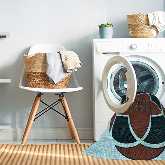 Machine Washable Transitional Blue Rug in a Washing Machine, wshpat741lblu
