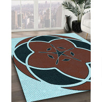 Patterned Blue Rug, pat741lblu