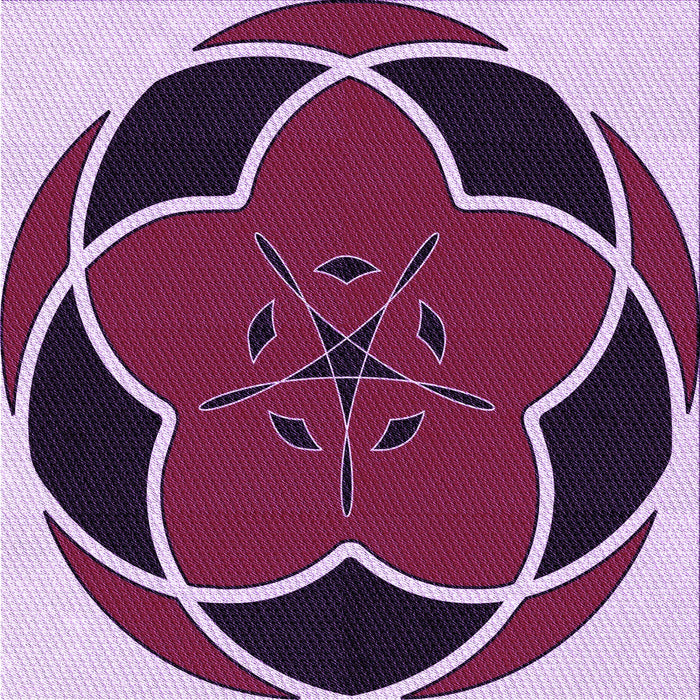 Round Patterned Purple Purple Rug, pat741pur