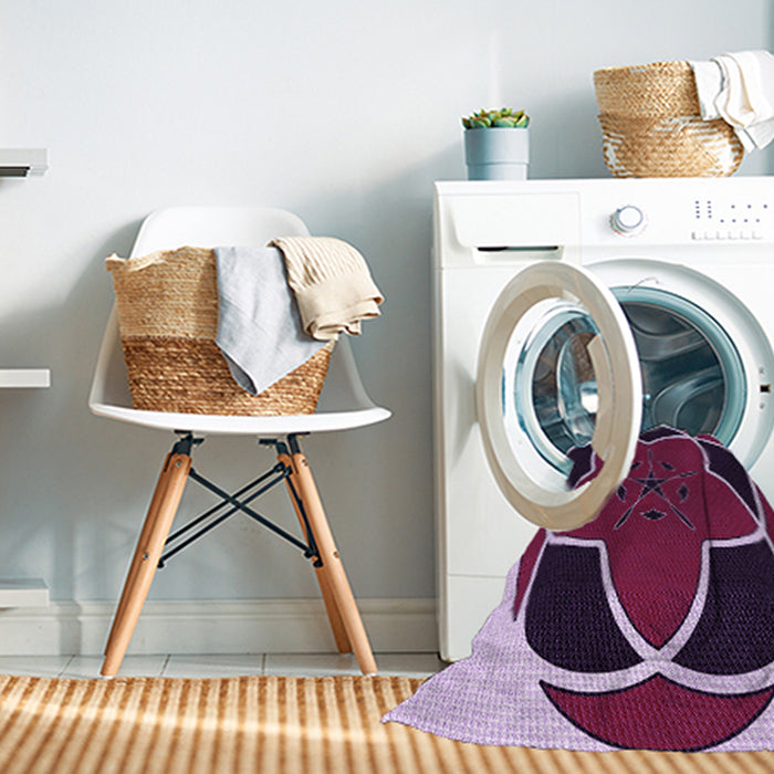 Machine Washable Transitional Purple Rug in a Washing Machine, wshpat741pur