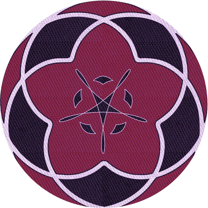 Square Patterned Purple Purple Rug, pat741pur