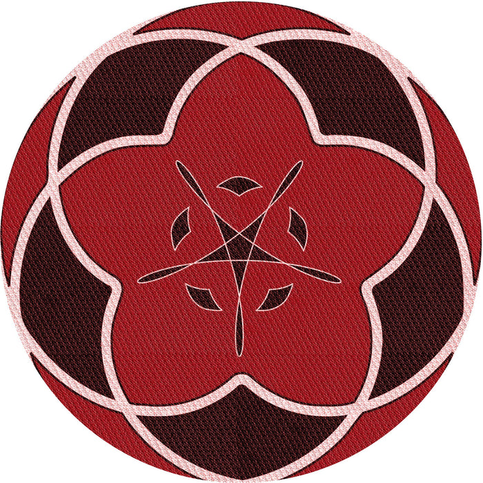 Square Machine Washable Transitional Tomato Red Rug in a Living Room, wshpat741rd