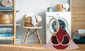 Machine Washable Transitional Tomato Red Rug in a Washing Machine, wshpat741rd