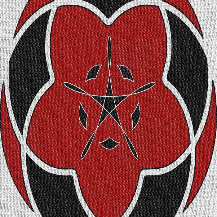 Patterned Dark Gray Novelty Rug, pat741