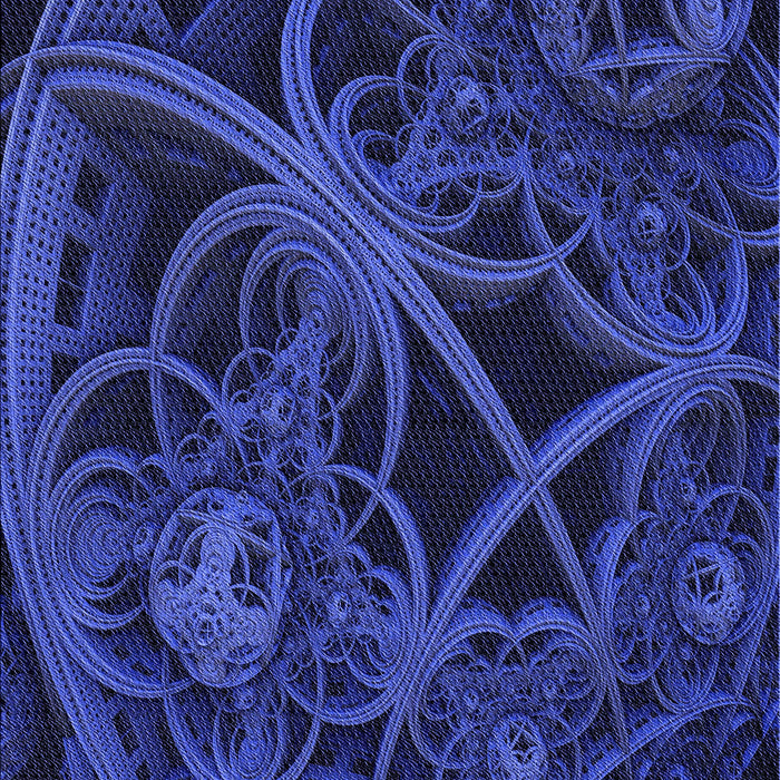 Patterned Ocean Blue Rug, pat742blu