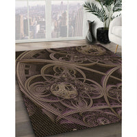 Patterned Midnight Gray Rug, pat742brn