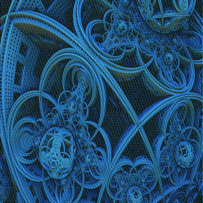 Machine Washable Transitional Blue Rug, wshpat742lblu