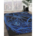 Machine Washable Transitional Night Blue Rug in a Family Room, wshpat742