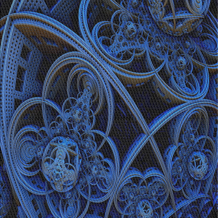 Patterned Blue Novelty Rug, pat742