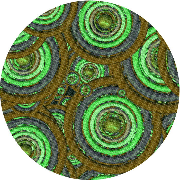 Square Machine Washable Transitional Chocolate Brown Rug in a Living Room, wshpat743grn