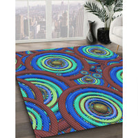 Patterned Dark Raspberry Purple Rug, pat743lblu