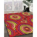 Machine Washable Transitional Red Rug in a Family Room, wshpat743org
