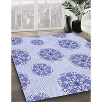 Patterned Blue Rug, pat744blu