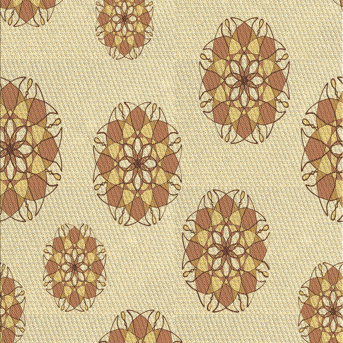 Patterned Sun Yellow Rug, pat744brn