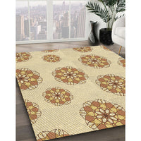 Patterned Sun Yellow Rug, pat744brn