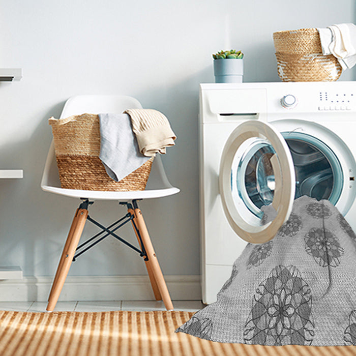 Machine Washable Transitional Gray Rug in a Washing Machine, wshpat744gry