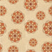 Round Patterned Orange Rug, pat744org