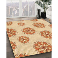 Patterned Orange Rug, pat744org