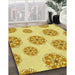 Machine Washable Transitional Caramel Brown Rug in a Family Room, wshpat744yw