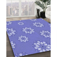 Patterned Purple Mimosa Purple Rug, pat745blu