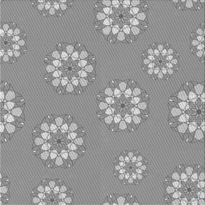 Round Machine Washable Transitional Cloud Gray Rug, wshpat745gry