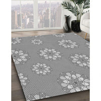 Patterned Cloud Gray Rug, pat745gry