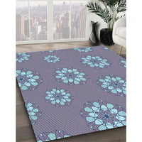 Patterned French Lilac Purple Rug, pat745lblu