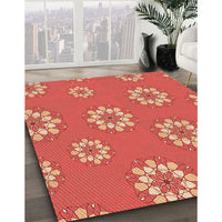 Patterned Orange Rug, pat745org