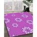 Machine Washable Transitional Fuchsia Magenta Purple Rug in a Family Room, wshpat745pur