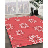 Patterned Red Rug, pat745rd