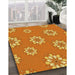 Machine Washable Transitional Orange Red Orange Rug in a Family Room, wshpat745yw