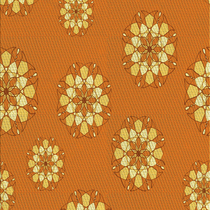Patterned Orange Red Orange Rug, pat745yw