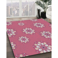 Patterned Pink Novelty Rug, pat745