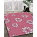 Machine Washable Transitional Cadillac Pink Rug in a Family Room, wshpat745