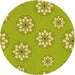 Square Machine Washable Transitional Dark Yellow Green Rug in a Living Room, wshpat746yw