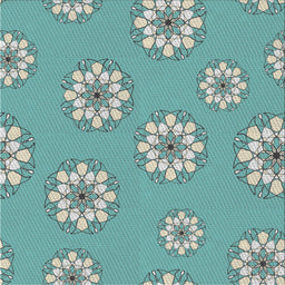 Square Patterned Tiffany Blue Novelty Rug, pat746
