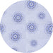 Square Machine Washable Transitional Lavender Blue Rug in a Living Room, wshpat747blu