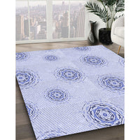 Patterned Lavender Blue Rug, pat747blu