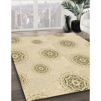 Patterned Golden Blonde Gold Rug, pat747brn