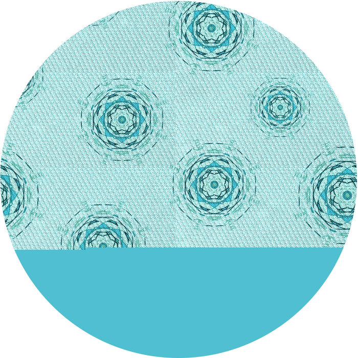 Square Patterned Electric Blue Rug, pat747lblu