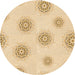 Square Patterned Golden Blonde Gold Rug, pat747org