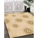 Patterned Golden Blonde Gold Rug in Family Room, pat747org